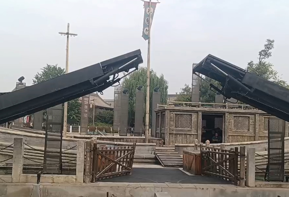 建業華誼兄弟電影小鎮水碼頭機械特效